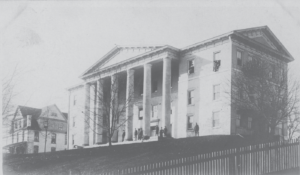 Built on a bluff overlooking the Big Spring, the Bellefonte Academy was a local landmark until it was destroyed by a