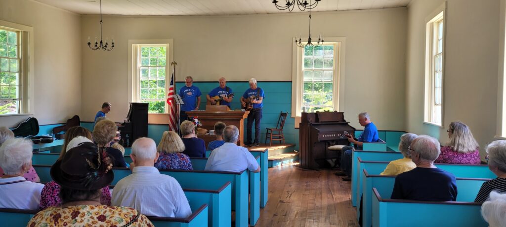 The Advent Historical Society hosts regular events at the church, including the annual Memorial Day celebration.