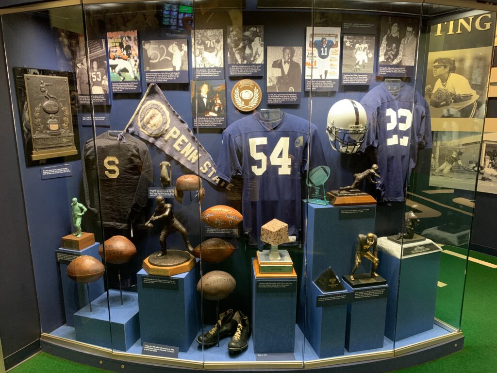 The Penn State All-Sports Museum has historical displays dedicated to all the university's past and current varsity