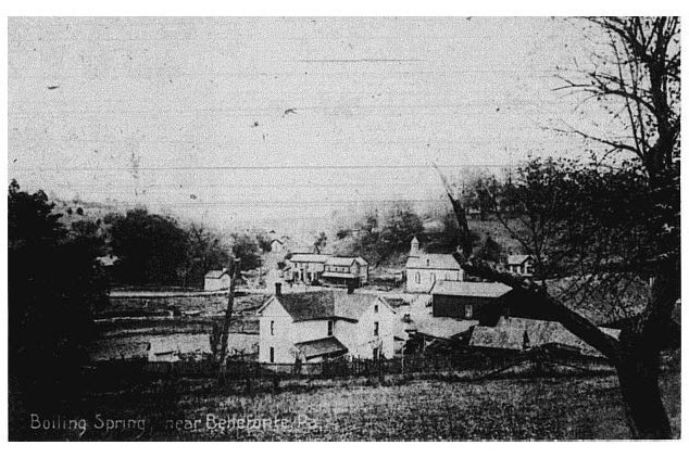 A postcard shows the Mann Axe operation in Boiling Spring. (Jon Nelson Collection)