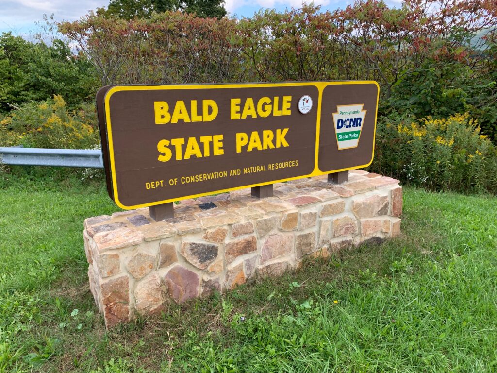 Bald Eagle State Park is managed by the Pennsylvania Department of Conservation and Natural Resources. (Centre County