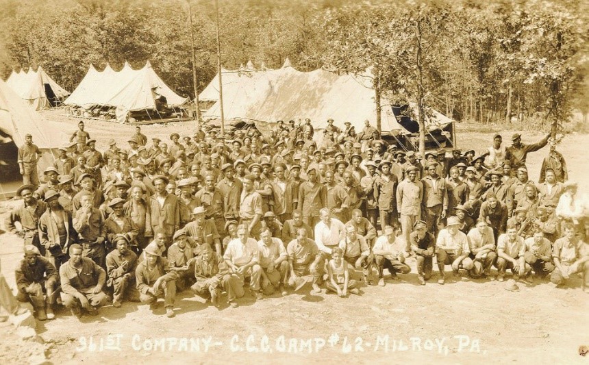 Company 361-C was one of twelve CCC companies made up of Black men. Its members built many of the facilities at