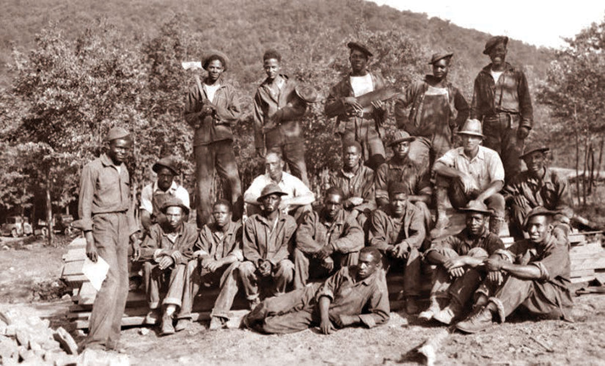 A work detail from camp S-62 ‘Penn Roosevelt,’ which was Centre County’s only segregated CCC camp.