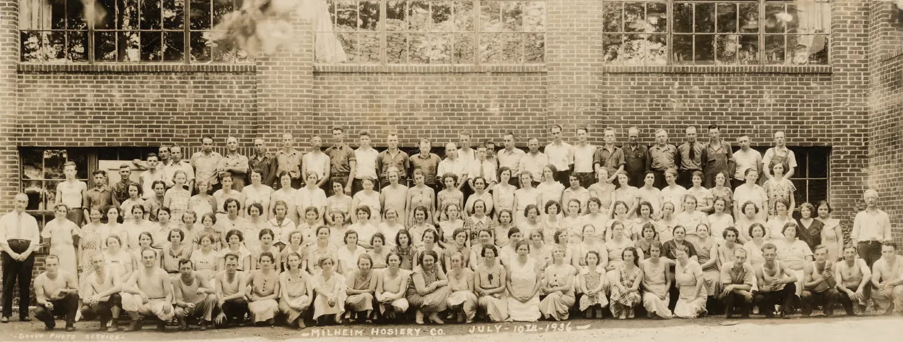 Millheim Hosiery Mill employee photo, 1936.