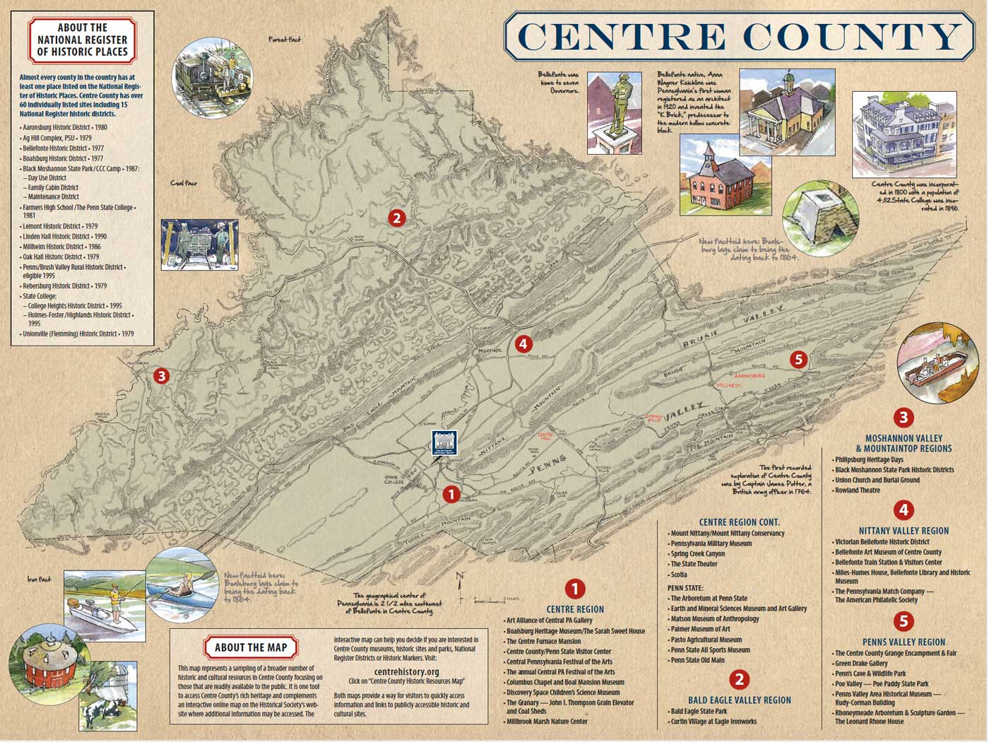 Centre County Driving Map