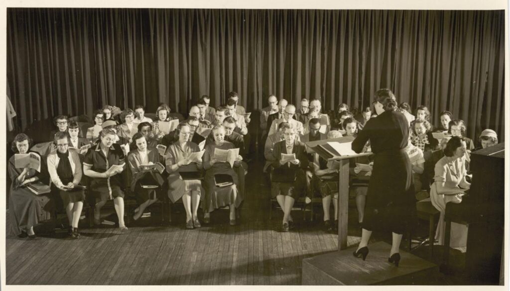 During its early years, the State College Choral Society was led by Martha Ramsey. (State College Choral Society