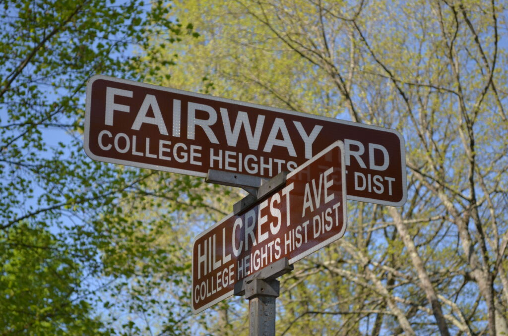 The College Heights Historic District was created in 1995.