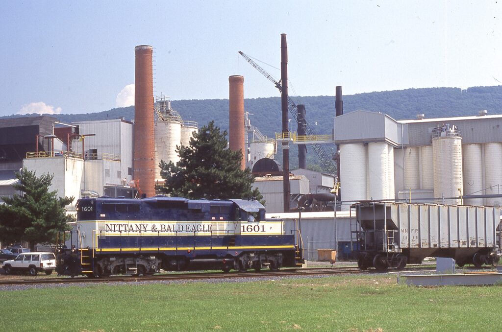 Train engine at Corning Glass