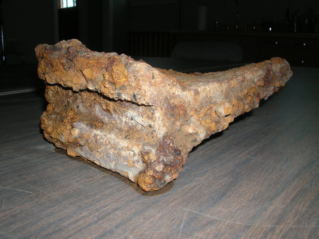 Ore washer blade recovered from site is conclusive evidence that the site was an ore washer.