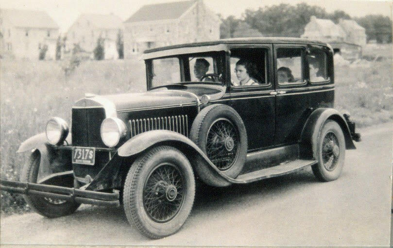 When he began driving instruction, Amos Neyhart used his own car, which was outfitted with a rudimentary dual control
