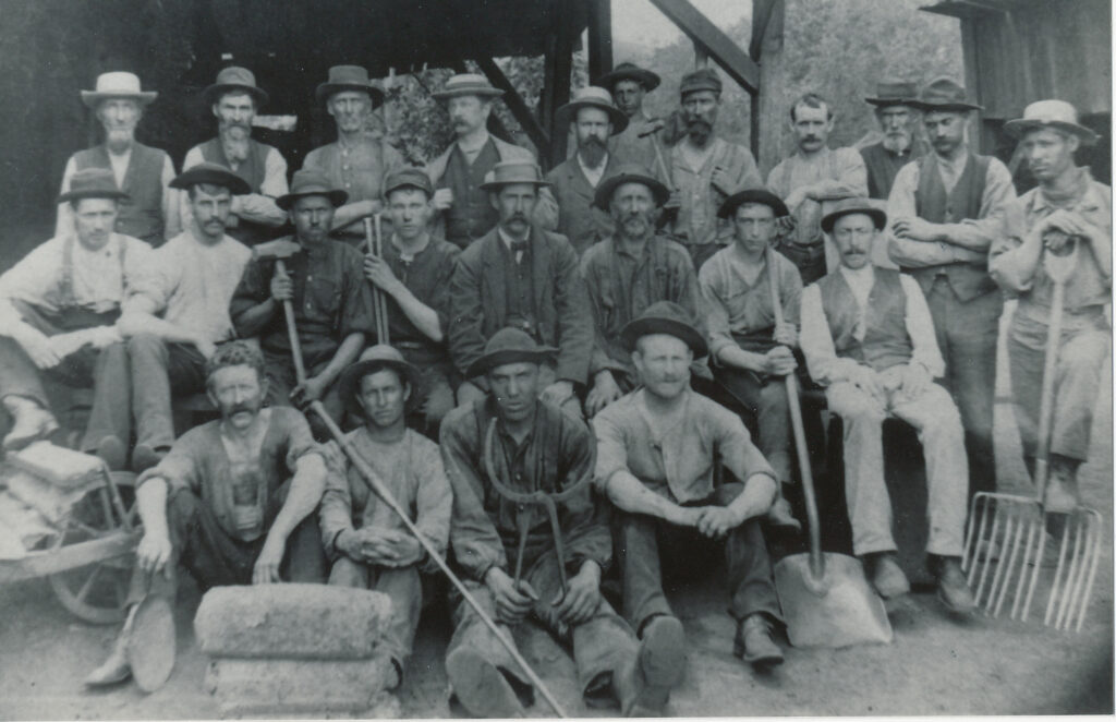 Workers at Eagle Ironworks posed for a photograph. (Centre County Historical Society)