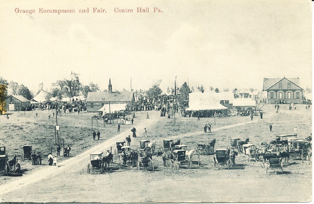 During the Grange Fair’s early years, many families traveled to the fair grounds in horse-drawn buggies. (Centre County