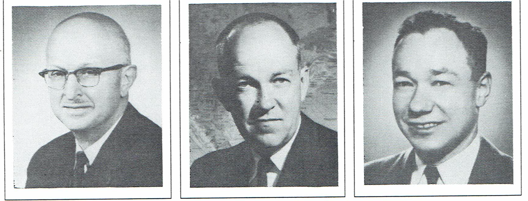 The founders of HRB were, from left, George Haller, Richard Raymond, and Walter Brown. (Centre County Historical Society)