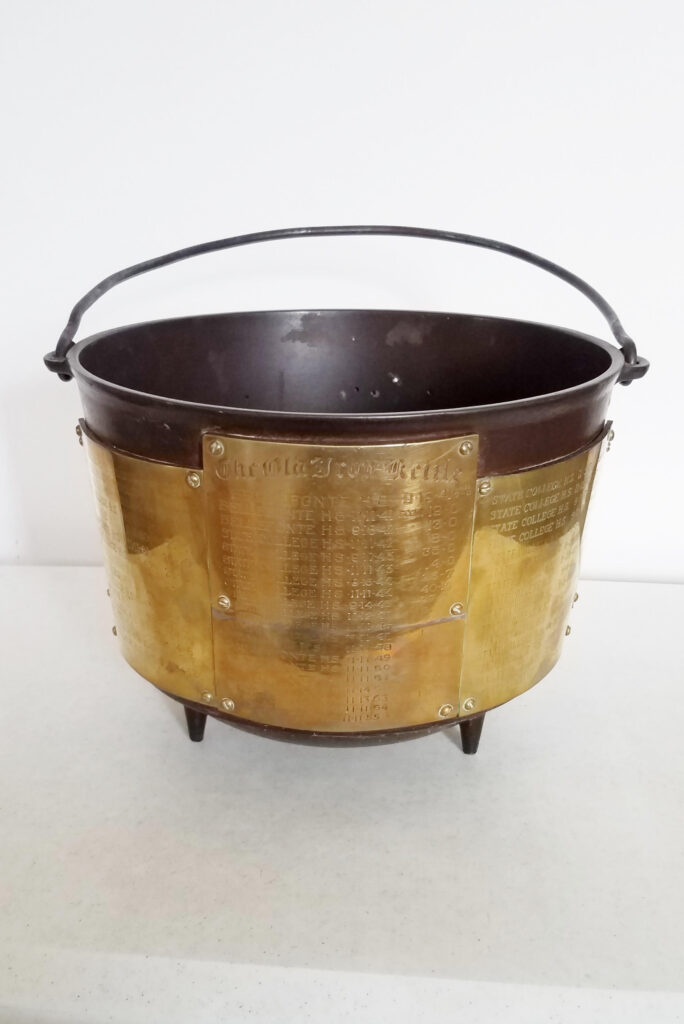 Starting in 1941, the Old Iron Kettle was given to the winner of the Bellefonte-State College football game.