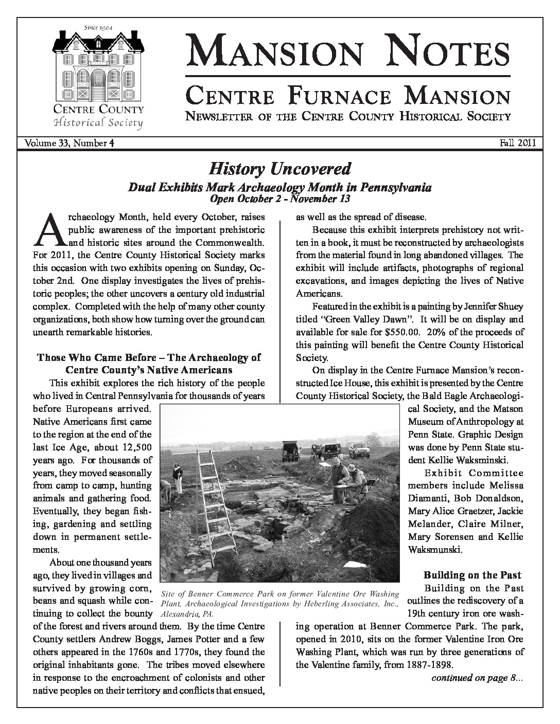 Mansion Notes Fall 2011