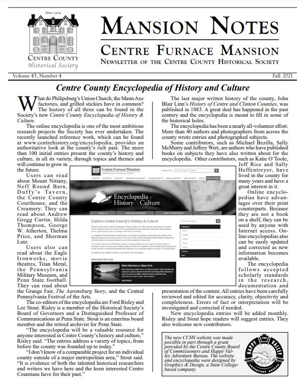 Mansion Notes Fall 2021