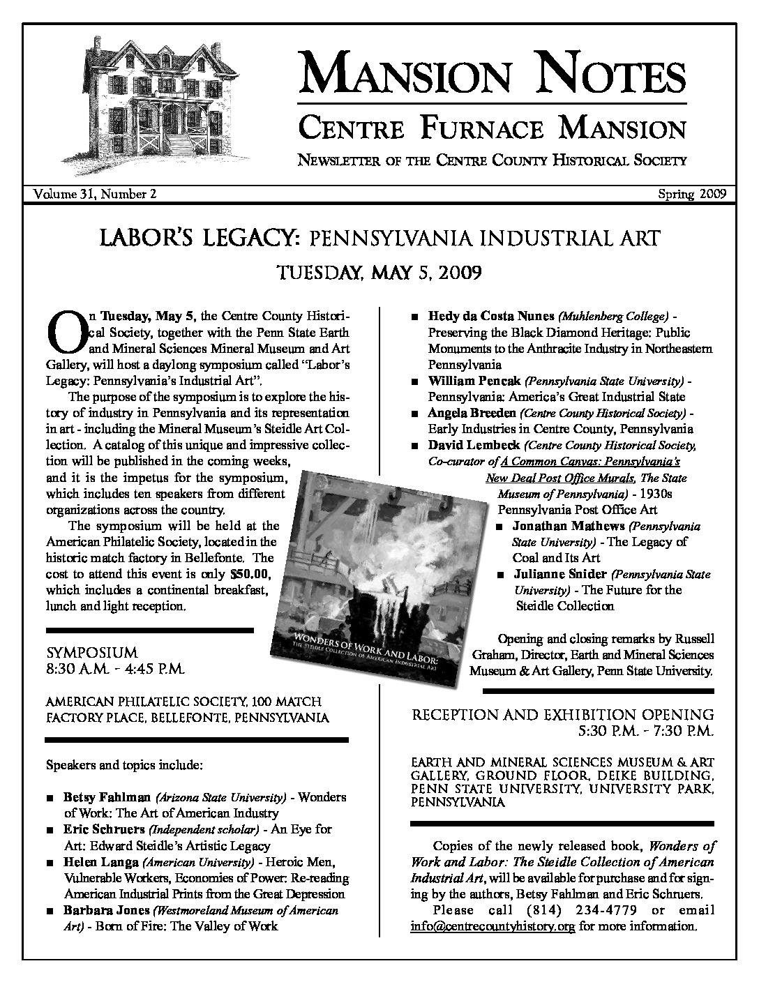 Mansion Notes Spring 2009