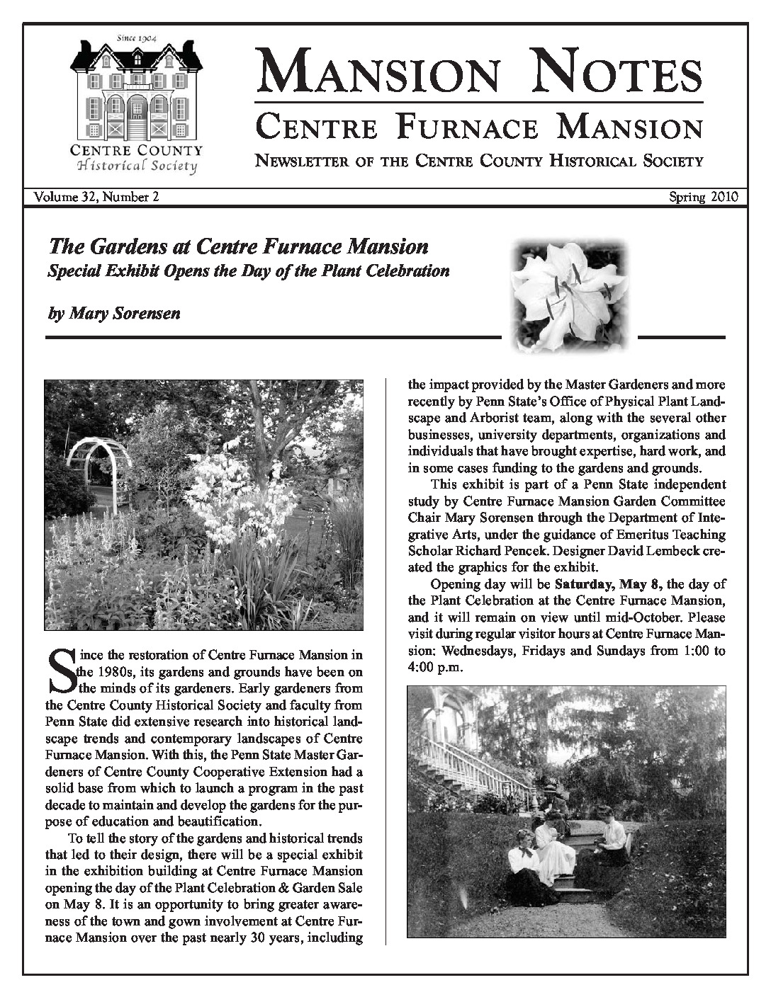 Mansion Notes Spring 2010