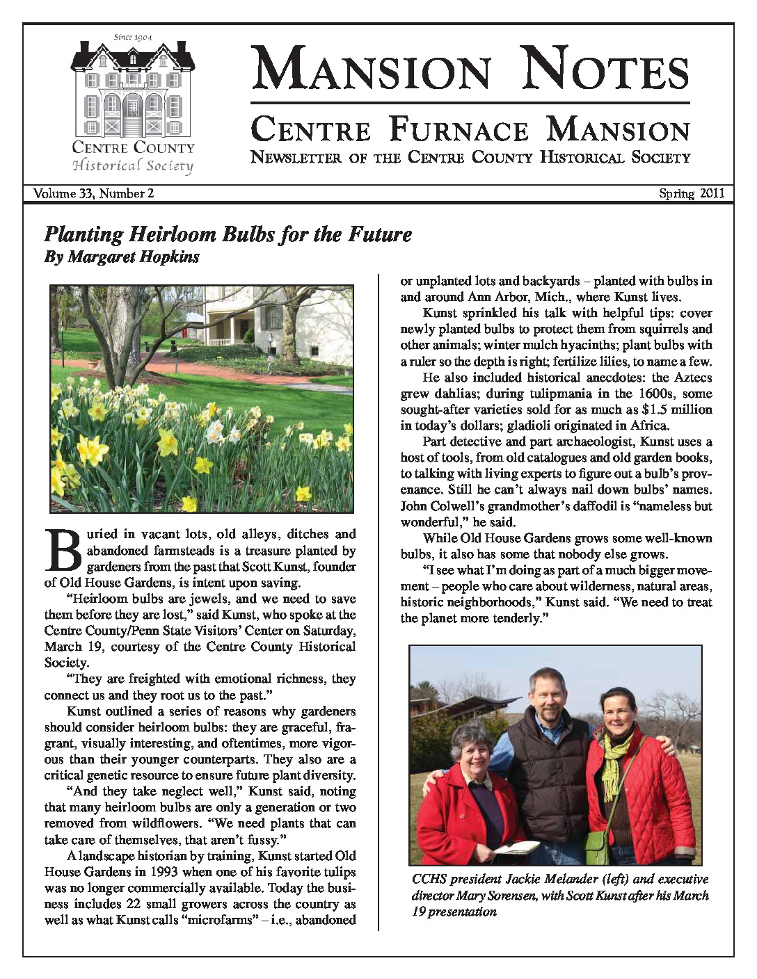 Mansion Notes Spring 2011