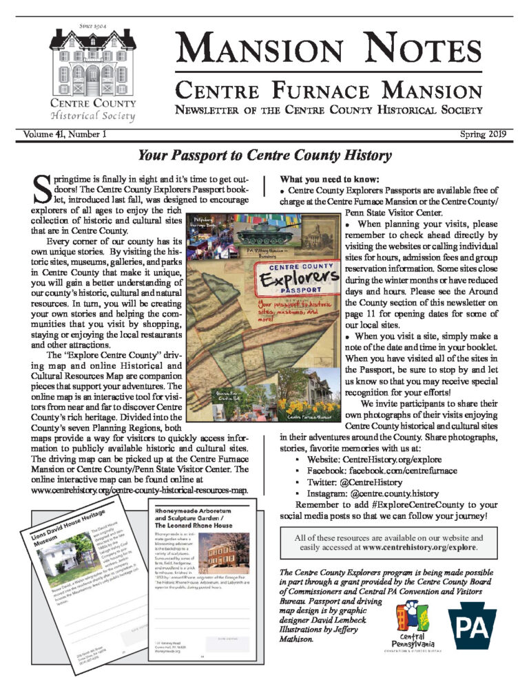 Mansion Notes Spring 2019