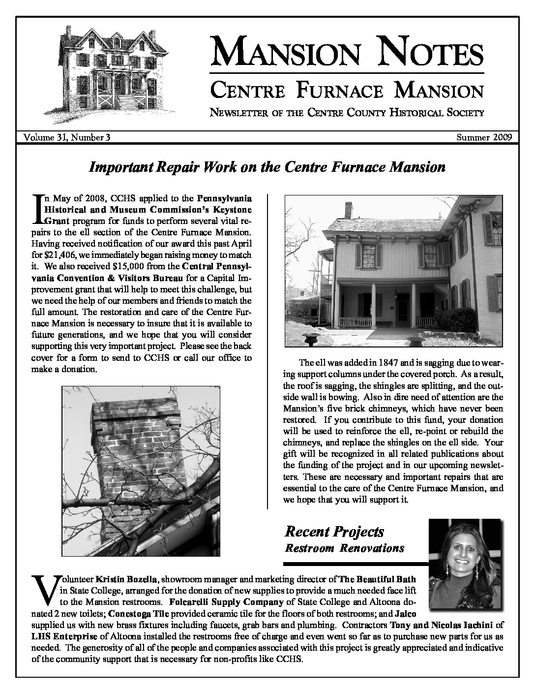 Mansion Notes Summer 2009
