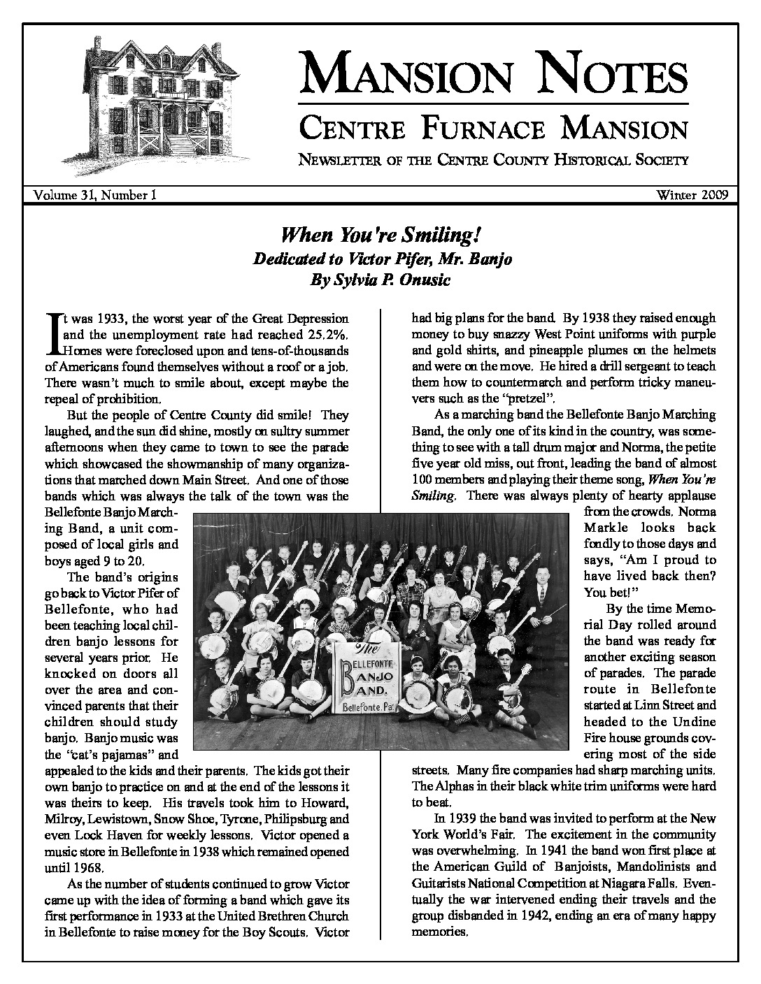 Mansion Notes Winter 2009