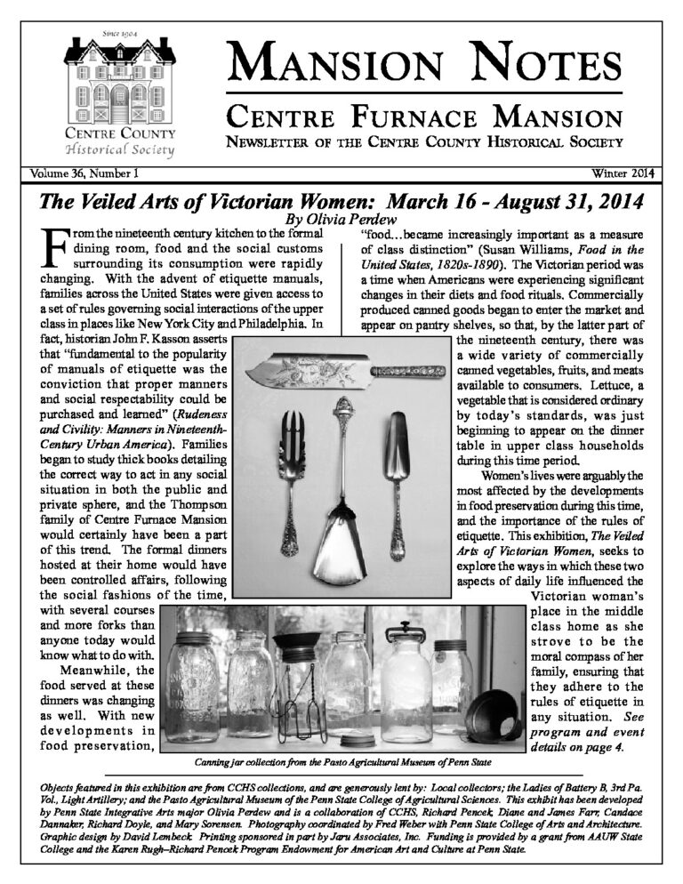 Mansion Notes Winter 2014