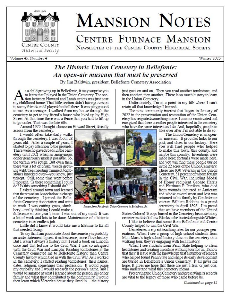 Mansion Notes Winter 2023
