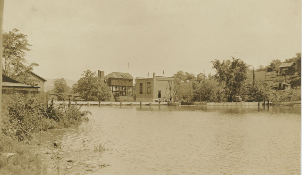 Once an important source of hydroelectric power, McCoy's Dam on Spring Creek was razed in 2007. (Joan Brower Collection)