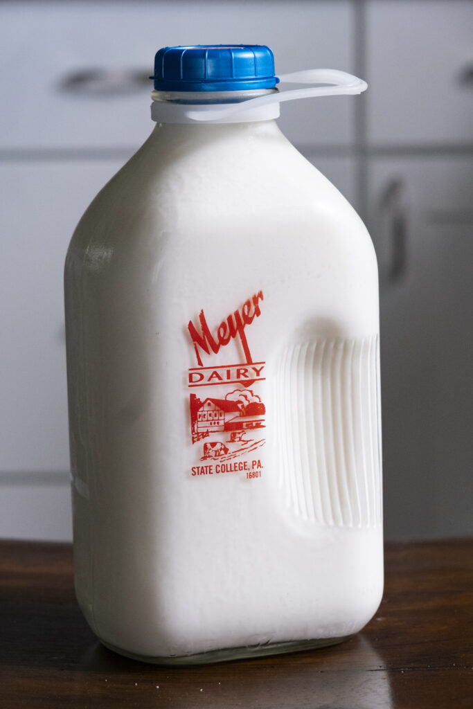 Meyer Dairy sells its milk in bottles to preserve the taste. (Photograph by Will Yurman)