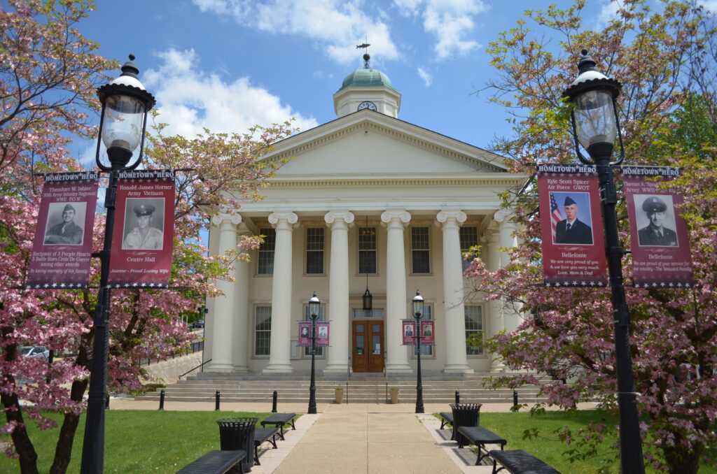 The Centre County Courthouse was built in 1805 and has been transformed over the years with additions and renovations.