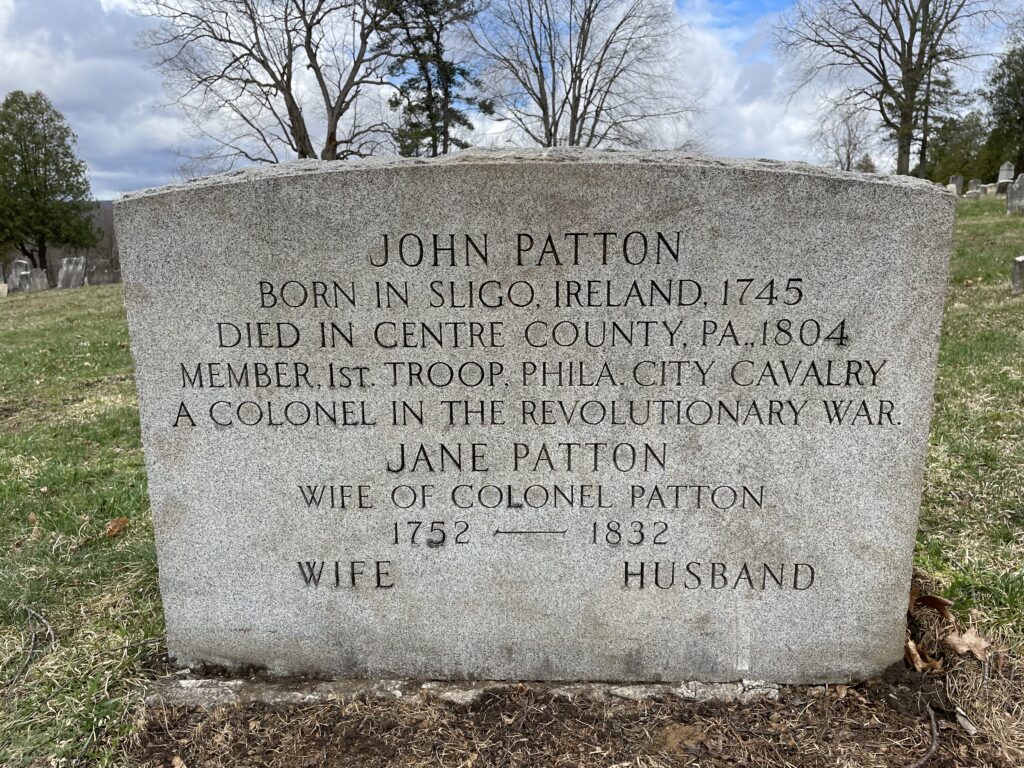 John Patton is buried next to his wife, Jane, at Riverview Cemetery in Huntingdon. (Photograph by Roger Williams)