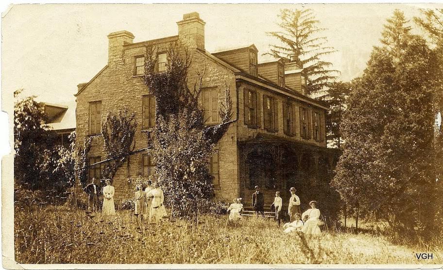 The Lyon family posed for a picture outside the ironmaster's mansion. (Bob Hazelton collection)