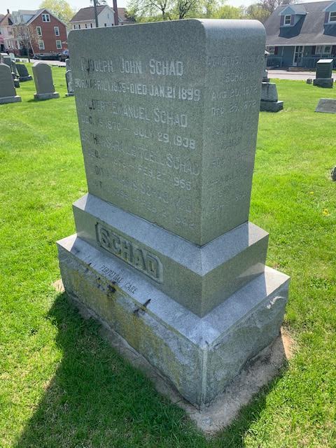 Edith Schad is buried in the family plot at Union Cemetery. (Centre County Historical Society)