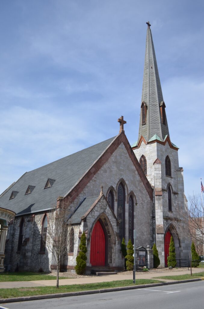 The current St. John's church was consecrated in 1872. (Centre County Historical Society)