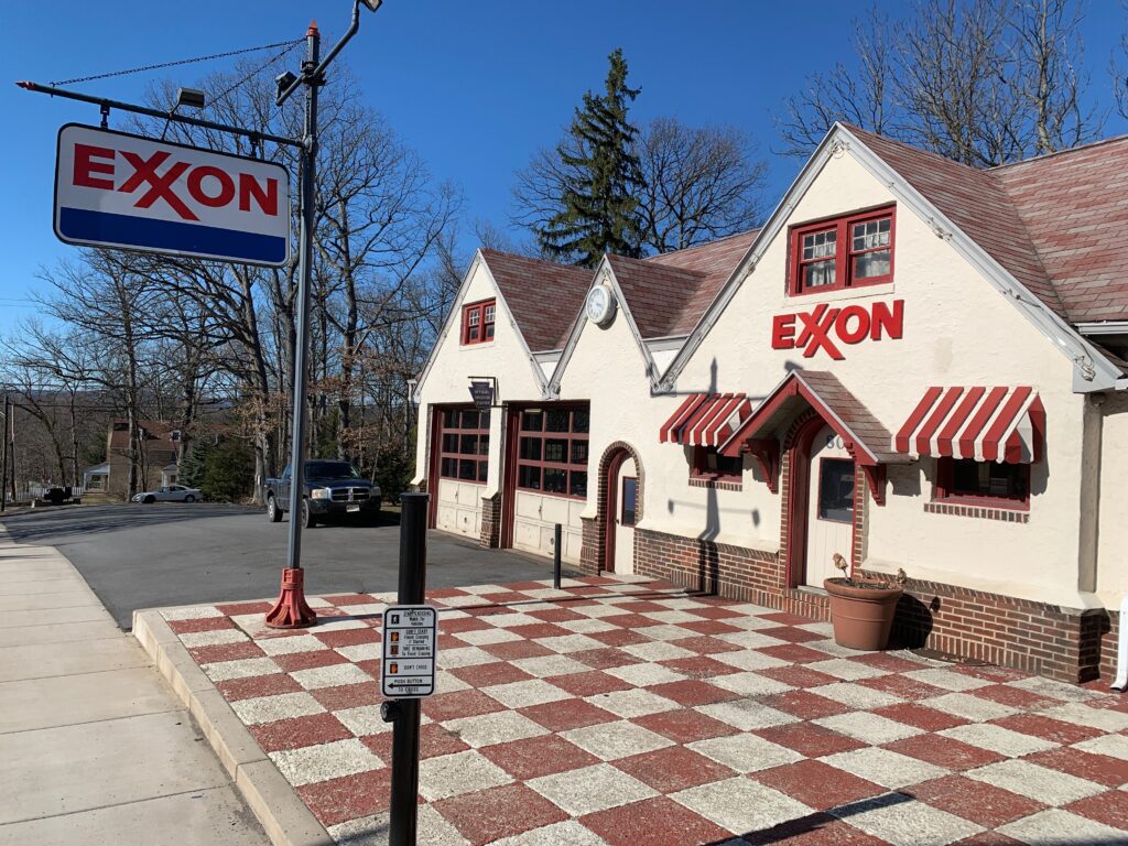 The College Heights service station in State College was designed to blend into the residential neighborhood around it.