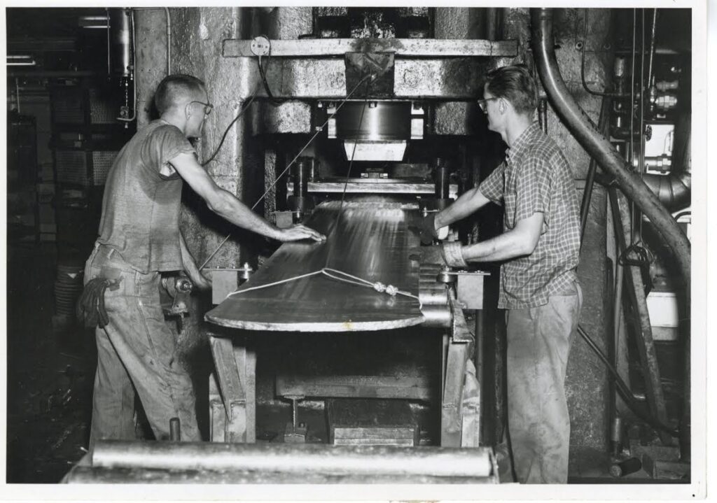 Workers fabricated a Titan Metal product. (Centre County Historical Society)