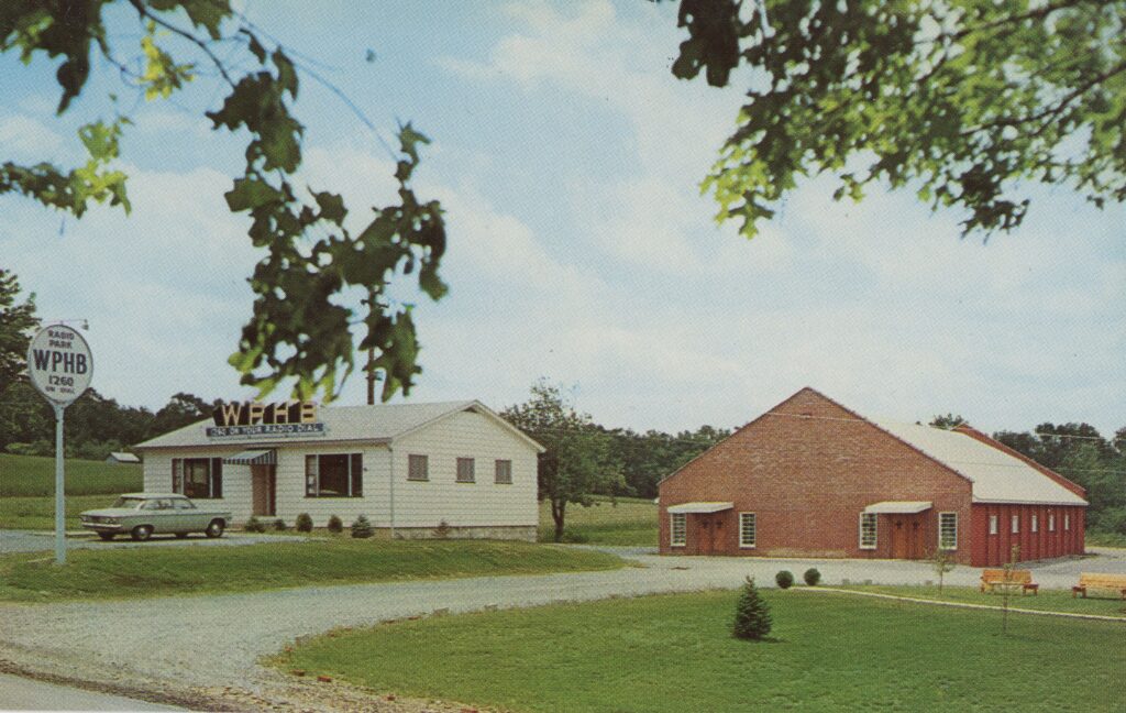 WPHB in Philipsburg went on the air in 1956 as a daytime-only radio station. (Joan Brower Collection)