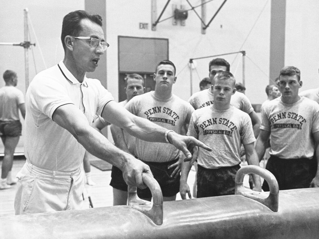 Gene Wettstone coached the men's gymnastics team from 1939-1976. (Penn State Archives)
