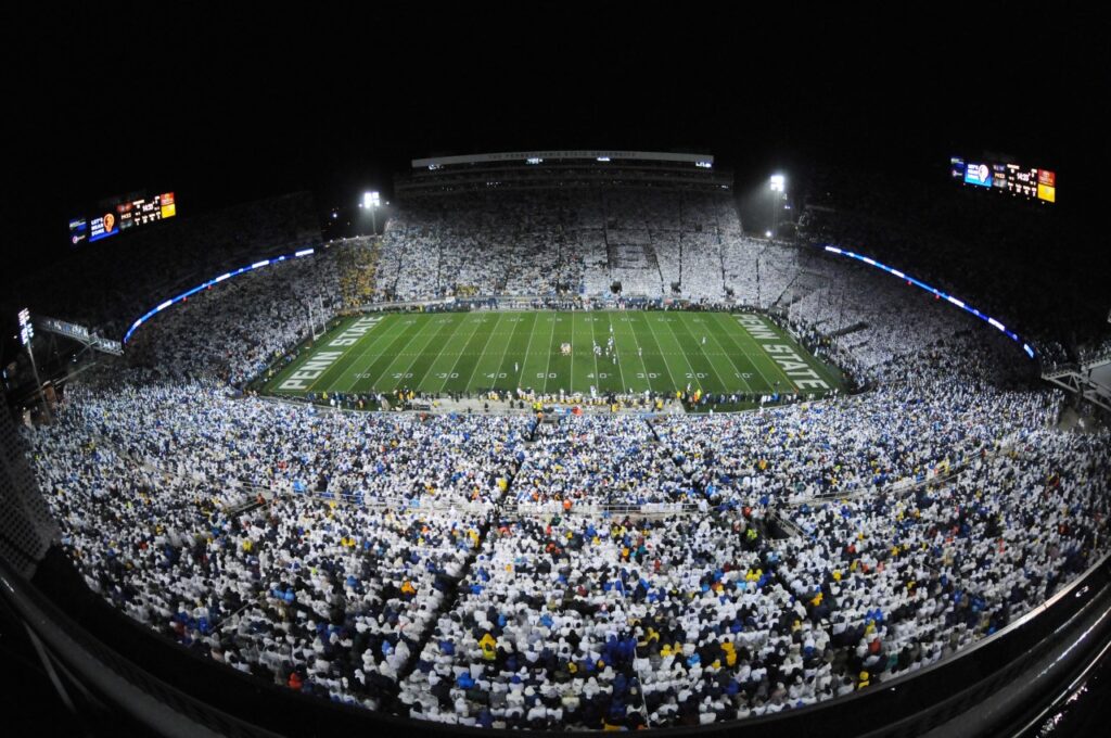 The White Out became a stadium-wide event with the 2007 game against Notre Dame. (Photograph by Steve Manuel)
